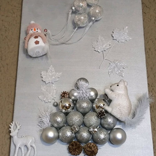 Christmas canvas handmade 50x70 new