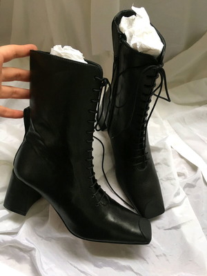 Ботуши Miista Bette от кожа нови, черни, номер 38