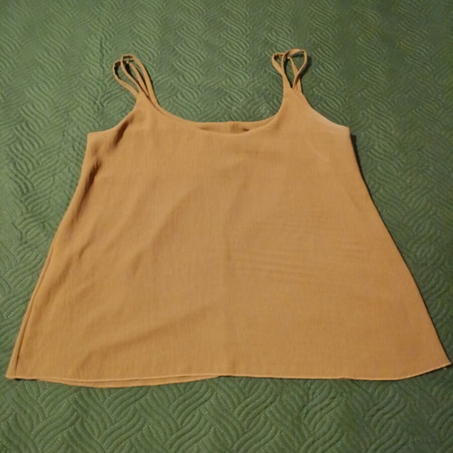 Summer blouse like new, elastic fabric, loose fit, brown