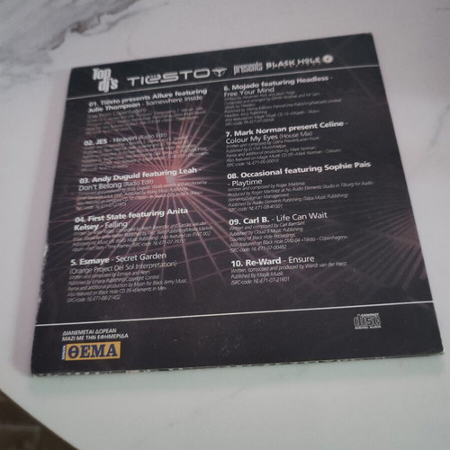 Top DJ's – Tiësto presents Black Hole Recordings CD