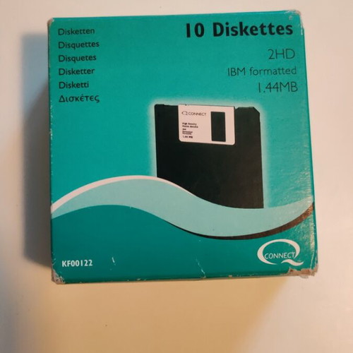 Q-connect vintage blank floppy disks, pack of 10, sealed
