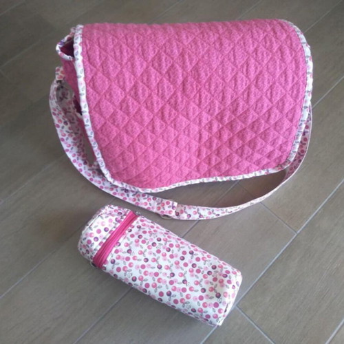 Changing bag and thermos holder like new