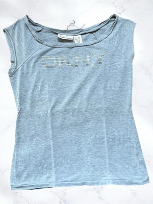 DKNY women's sleeveless top gray like new, size XS
