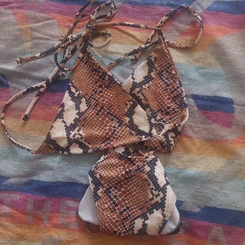 Women's bikini swimsuit large brown like new