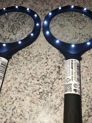 Magnifying lenses new, set of 2 with light