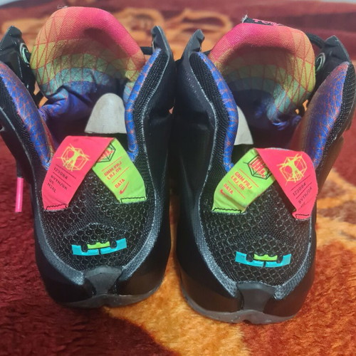 Nike Lebron 12 EP Data James sneakers new, size 42.5, black red