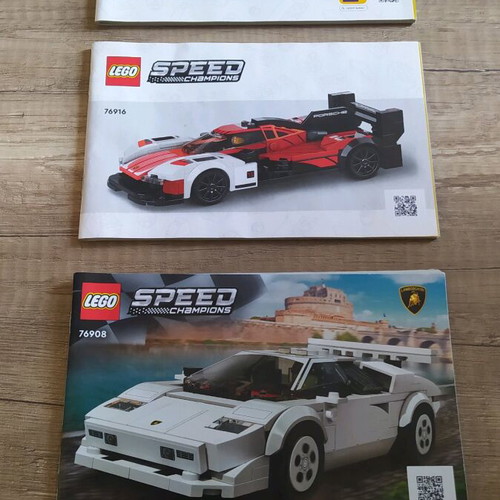 Lego booklets used, sets Taj Mahal, Pyramid, Architecture, Speed Champions
