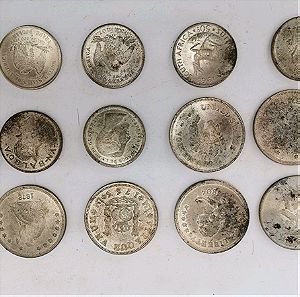 Νομίσματα διάφορα 12 ΤΕΜ εποχής 1890-1900