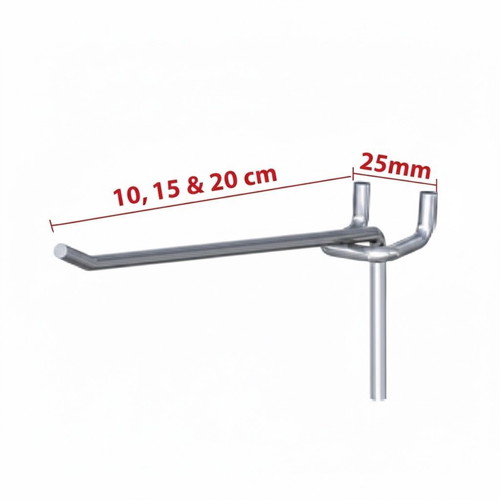 Hook for perforated panel with 25mm hole center distance like new