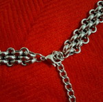 Armatura necklace with embossed finish new, silver