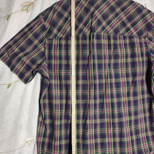Jack Wolfskin men's short-sleeve plaid shirt, multicolor, size L