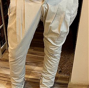 Calvin Klein CK παντελόνι καλοκαιρινό υφασμάτινο μπεζ 30w μέση ( small )