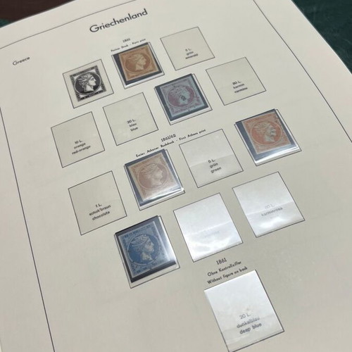 Greek stamps used, 1861-2000, in two Pharos albums