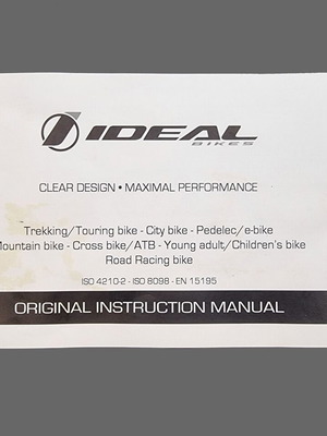 Ideal bicycle instruction manual like new