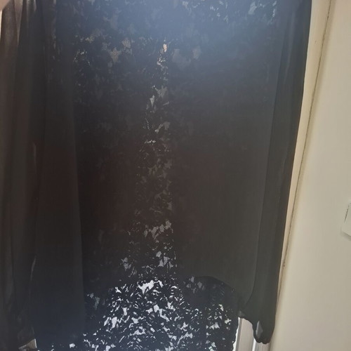 Black women's blouse with lace one size like new