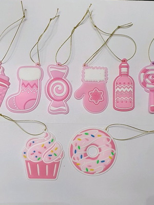 Christmas ornaments used, set of 8 pieces