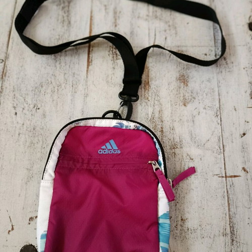 Adidas bag multicolored with zipper and three compartments, like new