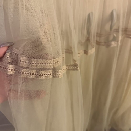 Maxi skirt transparent beige, size M 38 10