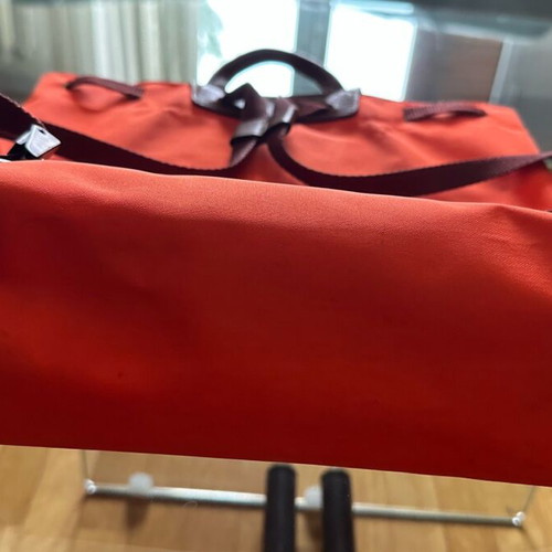 Longchamp Le Pliage small backpack orange like new