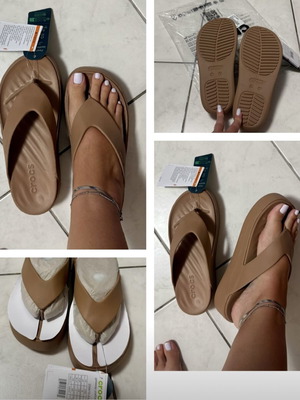 Crocs Getaway πλατφόρμες σαγιονάρες milk chocolate, καινούργιες με ετικέτες