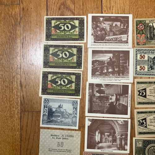 Lot of 44 German Notgeld banknotes 1919-1923 new