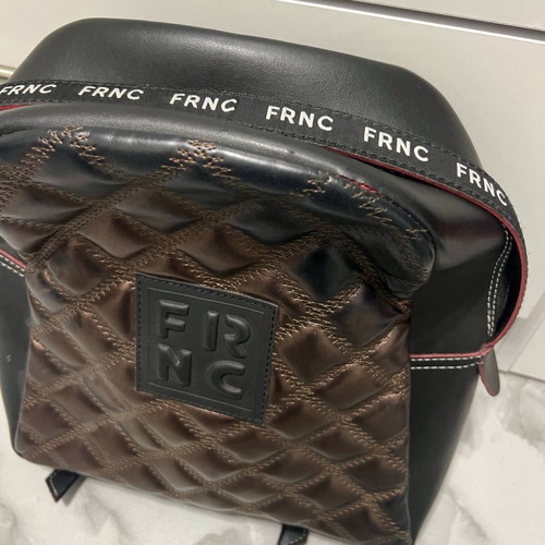 FRNC leather backpack used with pouch