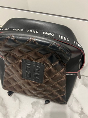 FRNC leather backpack used with pouch