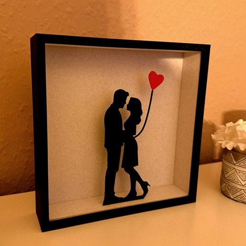 Valentine's Day 3D Shadow Box new, size 20x20x4 cm