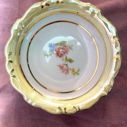 Johann Haviland Bavaria Germany vintage porcelain plates set of 4, 12.5cm, like new