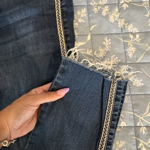 Zara Z1975 Denim τζιν με γκλιτερ, μέγεθος EUR 44, σαν καινούργιο