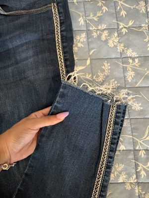 Zara Z1975 Denim τζιν με γκλιτερ, μέγεθος EUR 44, σαν καινούργιο