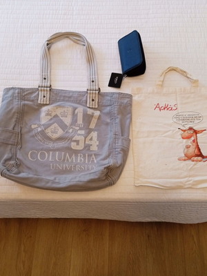 Two shoulder bags used with new KIKO makeup pouch gift