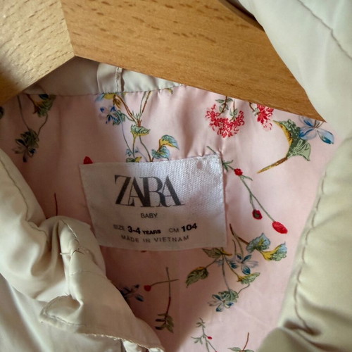 Zara kids jacket used, 3-4 years, beige