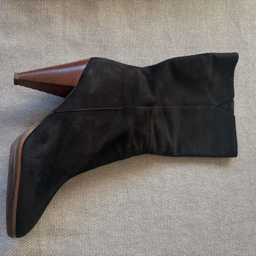 Gianni Del Prete leather suede boots like new black size 39