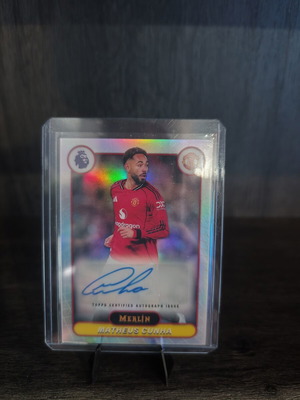 Topps Merlin Matheus Cunha autograph card Manchester United