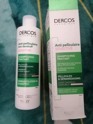 Dercos Sensitive shampoo used, about half full