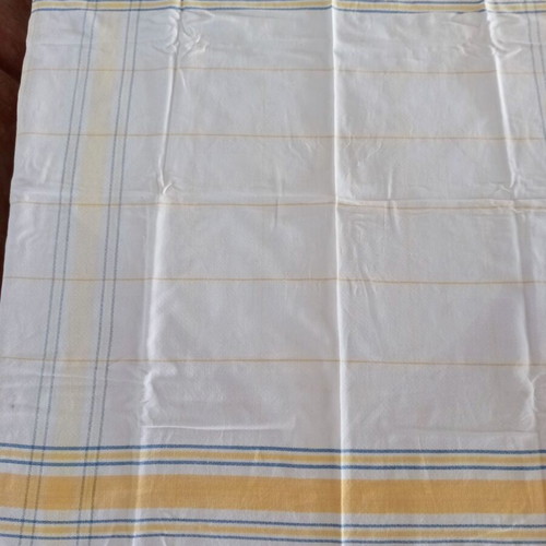 Handmade checkered kitchen tablecloth 117x111 cm like new