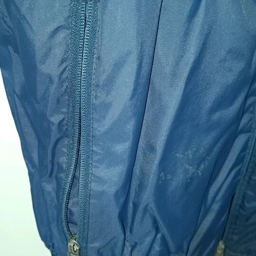 Emerson windbreaker jacket with hood used, blue and orange