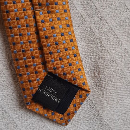 Nino Venturi tie 100% microfiber new, blue and yellow