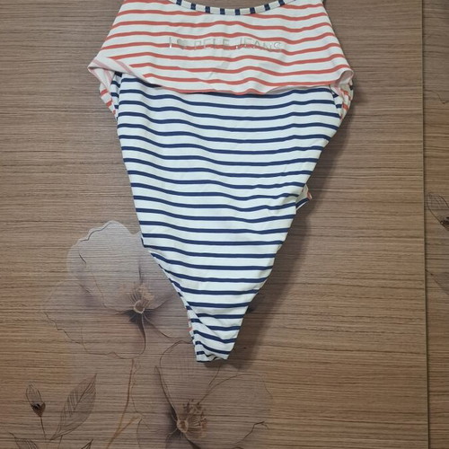 Pepe Jeans girls' one-piece swimsuit like new, colorful stripes