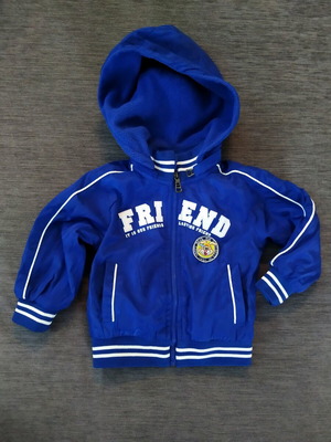 Children's jacket 2-3 years like new, fleece lined, white and blue