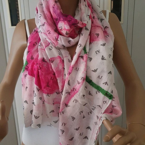 Armani Jeans beach scarf or pareo used, 100% viscose