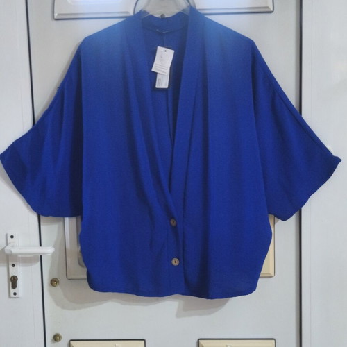 Kimono bolero blue royal one size oversized M-XXXL new