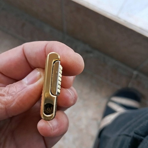 Vintage Brother Lite Lighter NOS new old stock gold with case