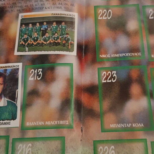 Panini Football Album 1998-99 used with 110 stuck stickers