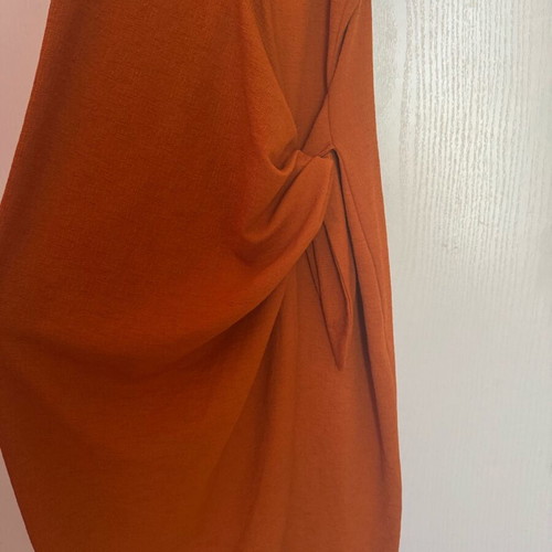 H&M wrap dress knee-length like new, orange