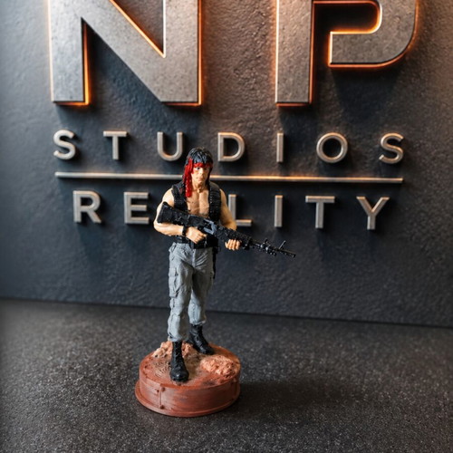 Rambo figure 13 cm height, new, PLA material, painted by NP Studios Reality