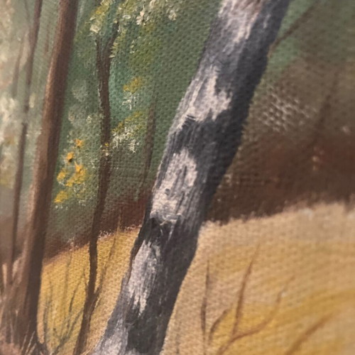 Oil painting used with frame 35x27 cm