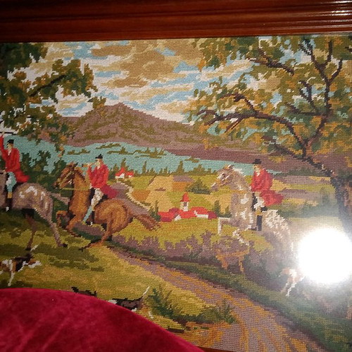 Embroidery painting hunting theme new 97x47 cm