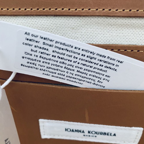 Ioanna Kourbela Beach Bag new, canvas and genuine leather details